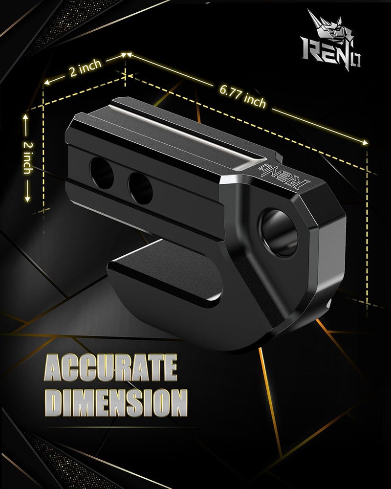 Reno Hitch Slider, 2" Receiver Slider Skid Protection 45,000 lbs Compatible with 3/4" D-Ring or Soft Shackle for Trucks Off-Road Vehicle Towing Recovery Hitch Protection (Aluminum, Black) - Image 4